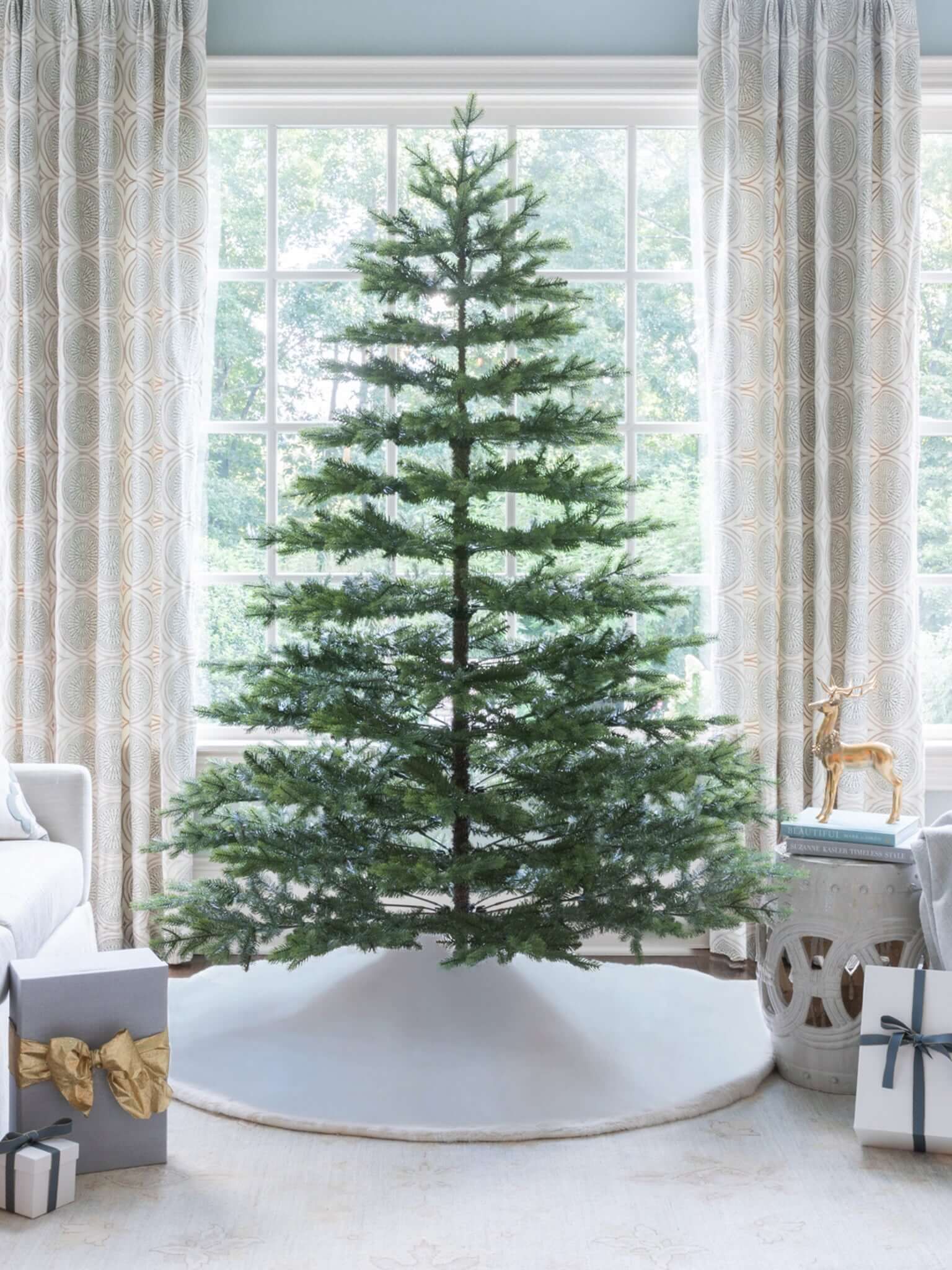 9' Rushmore Fir Quick-Shape Tree 1000 Warm White Led Lights | King of Christmas