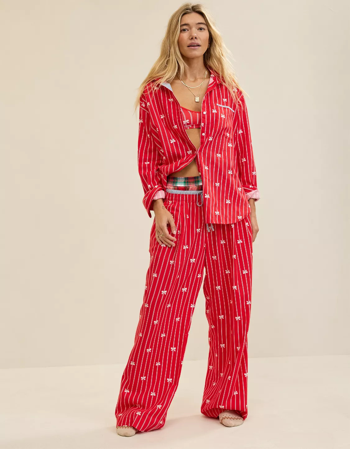 Aerie Flannel Pajama Shirt | Aerie