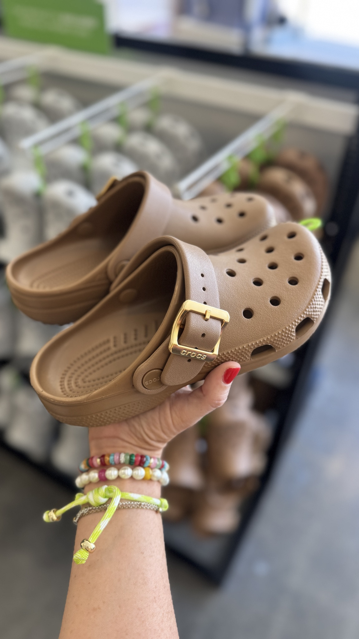 The cutest crocs clogs with gold buckles 

#LTKmomlife #LTKootd