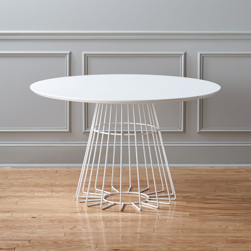 Compass Wire Base Dining Table + Reviews | CB2 | CB2
