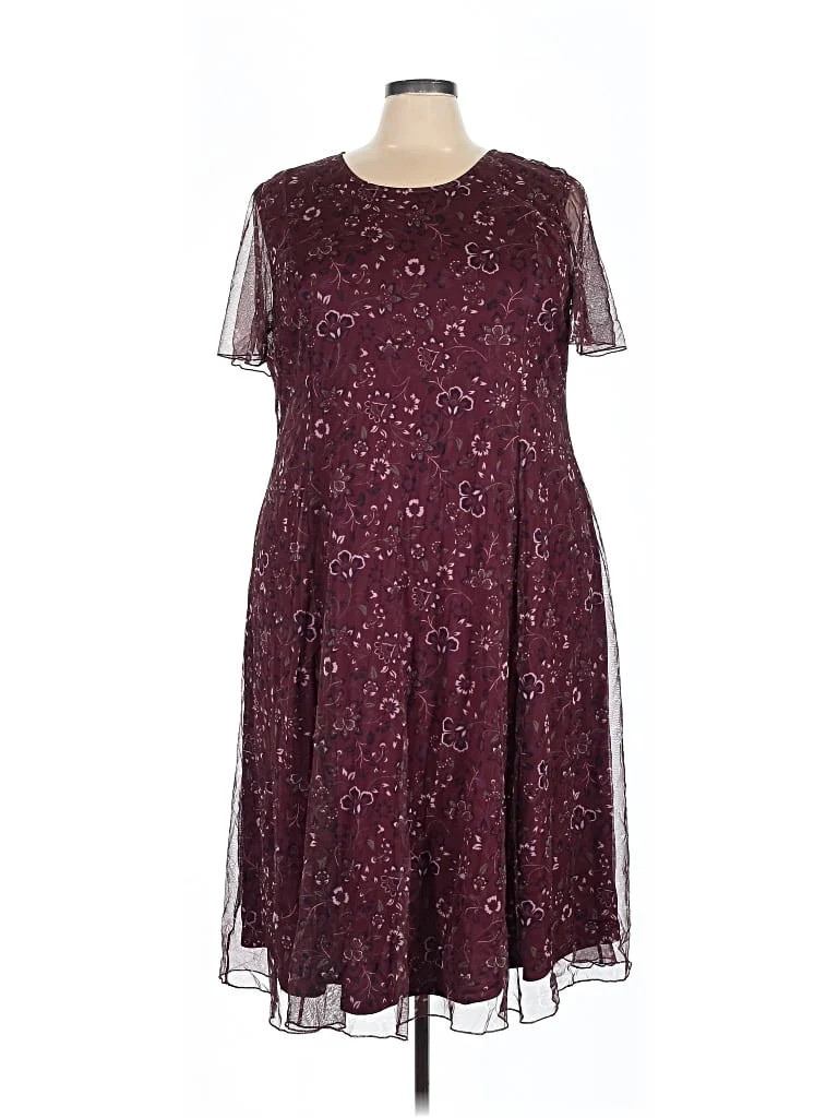 Coldwater Creek 100% Polyester Stars Burgundy Cocktail Dress Size 3X - 65% off | ThredUp (US)