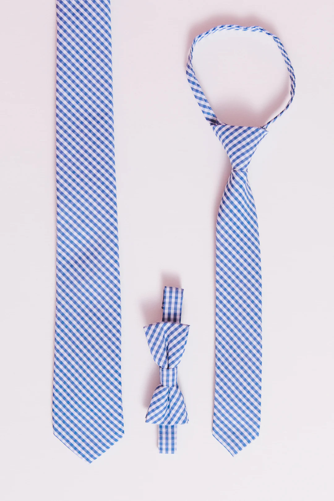 Mens Max Tie in Indie Blue Gingham | Ivy City Co