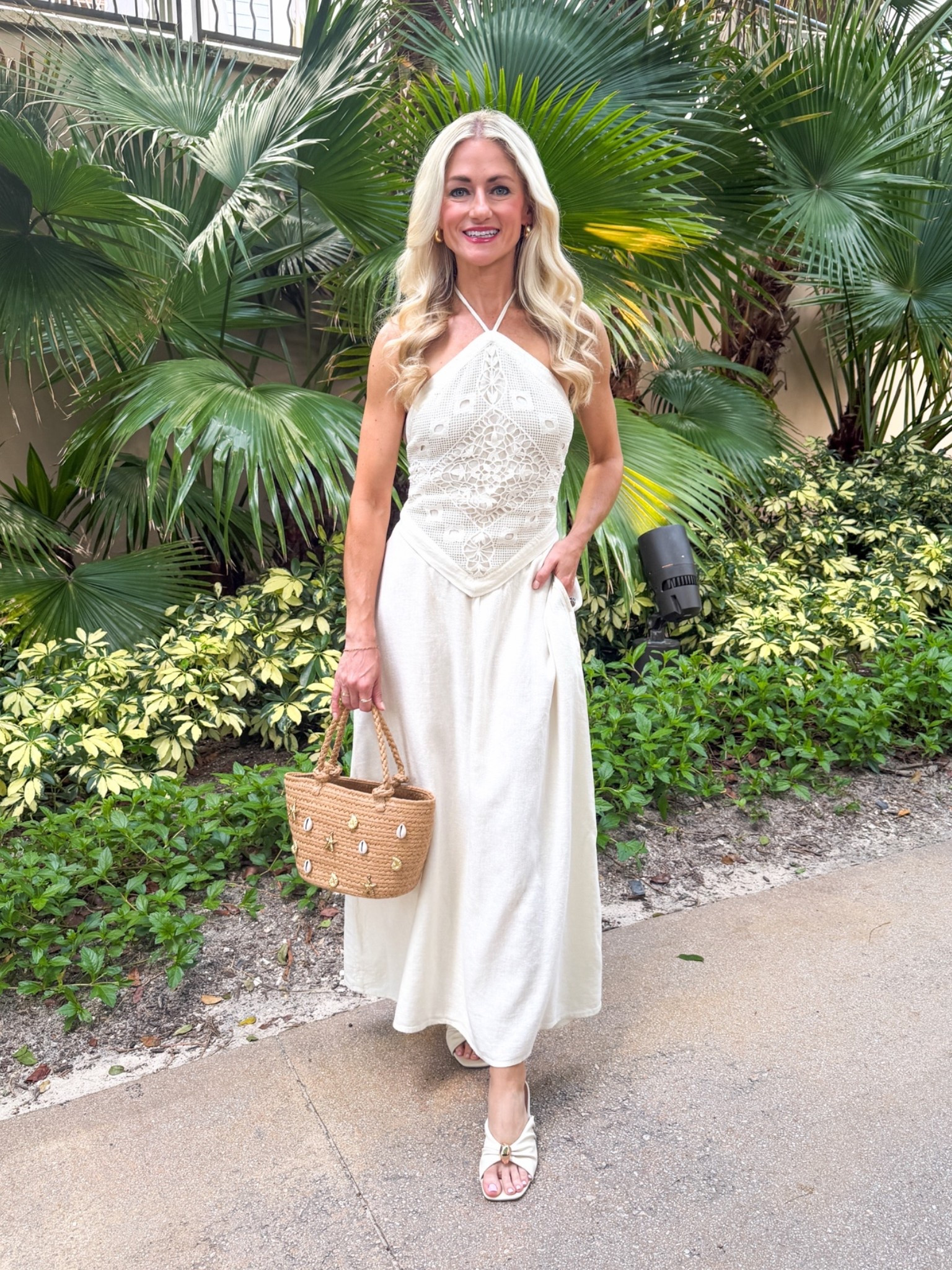 The perfect vacation dress for the summer! Halter style with open back. Has pockets and is linen material from Target!

#LTKgrwm #LTKootd