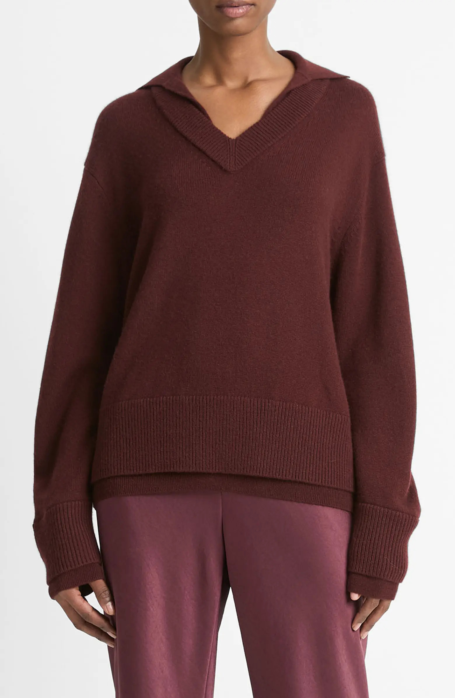 Double Layer Wool & Cashmere Sweater | Nordstrom Rack