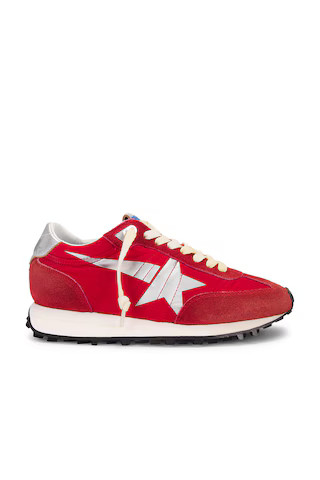 Golden Goose Running Marathon Sneaker in Red & Silver from Revolve.com | Revolve Clothing (Global)