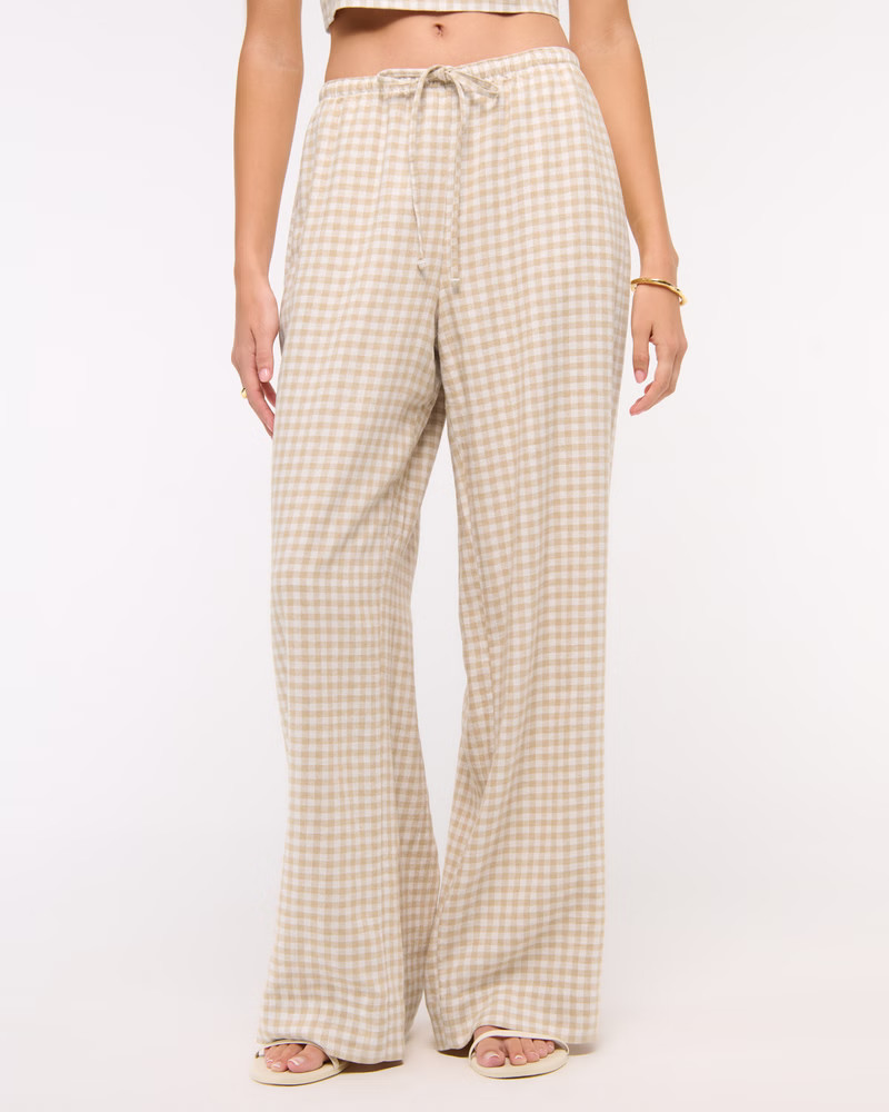 Women's Linen-Blend Pull-On Pant | Women's Bottoms | Abercrombie.com | Abercrombie & Fitch (US)