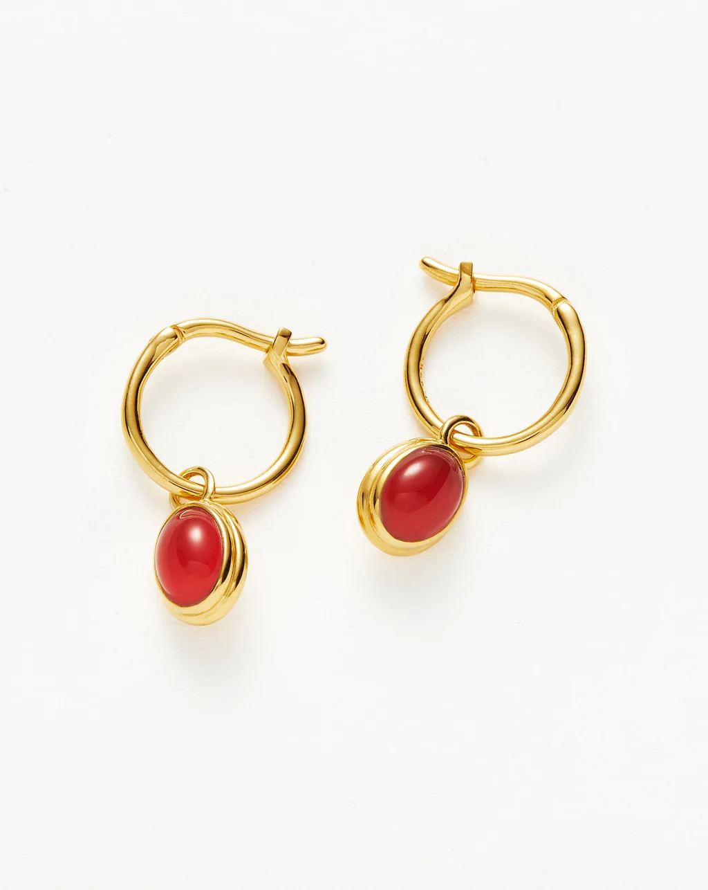 Savi Gemstone Charm Mini Hoop Earrings | Missoma