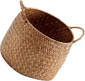 OSALADI Box Rustic Touch Basket for Storage Desktop Flower Arrangement Basket Storage Grocery Wov... | Amazon (US)
