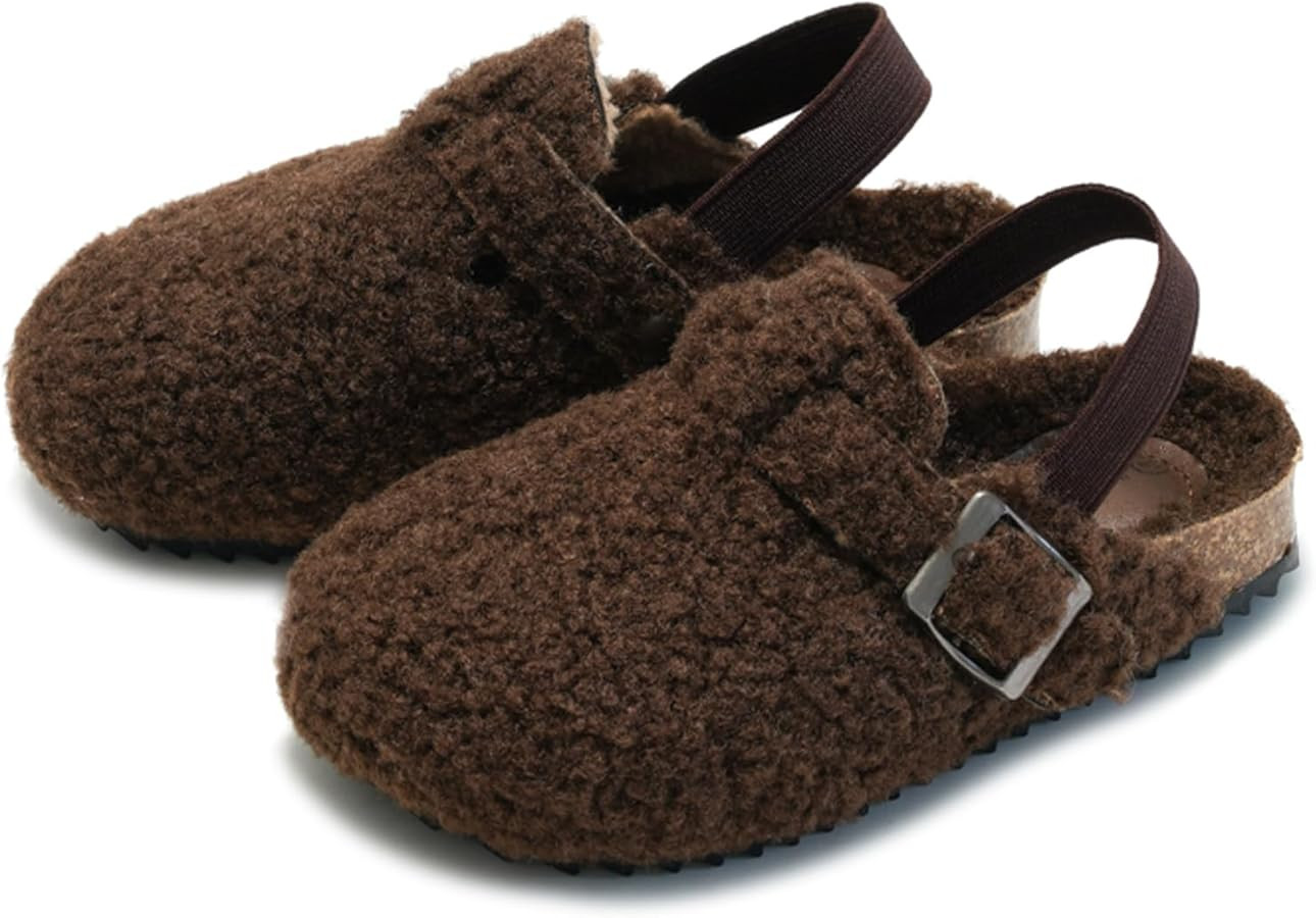 Kids Suede Clogs Toddler Clog Boys Girls Slippers Slip On Potato Shoes Cork Footbed Sandals Mules... | Amazon (US)