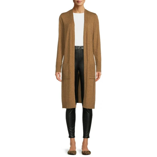 Time and Tru Women's Open Front Duster Cardigan - Walmart.com | Walmart (US)