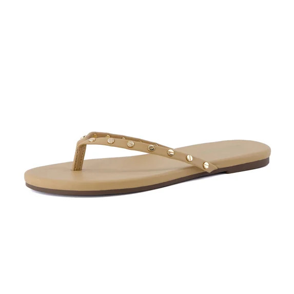 Cushionaire Women’s Confetti Studded Flip-Flops – Comfortable Thong Sandals with Embellished ... | Walmart (US)