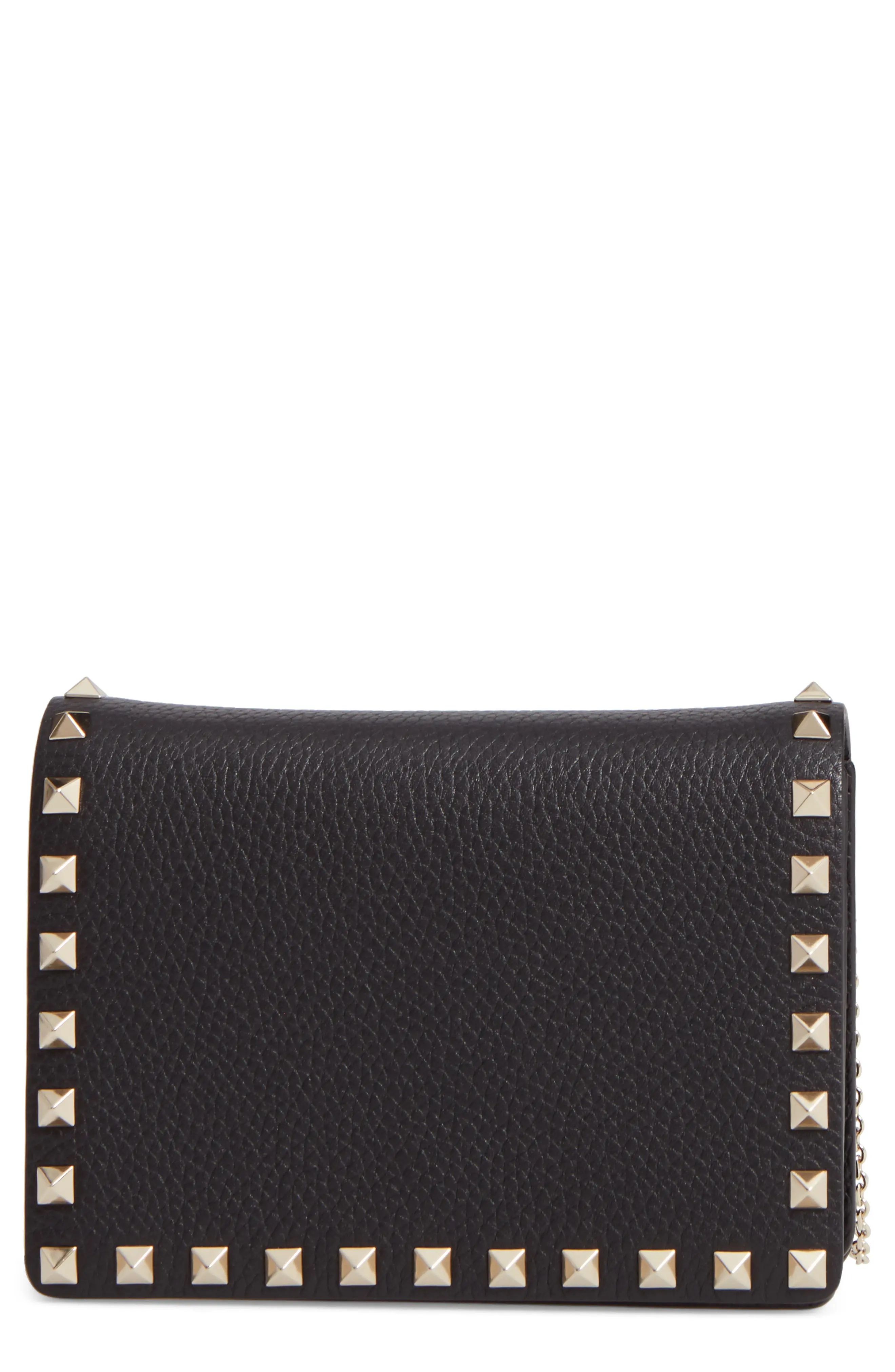 Mini Rockstud Leather Wallet on a Chain | Nordstrom