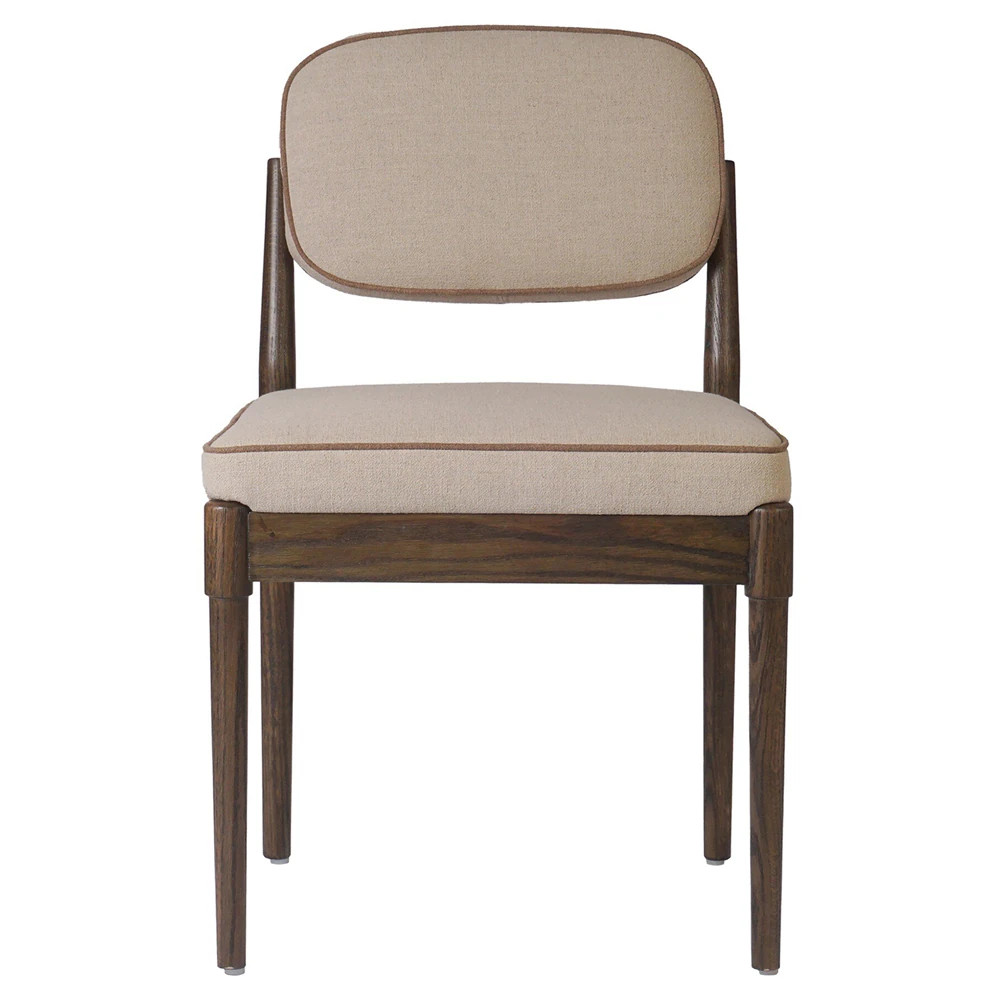 Maeve Rustic Lodge Beige Performance Dining Side Chair | Kathy Kuo Home