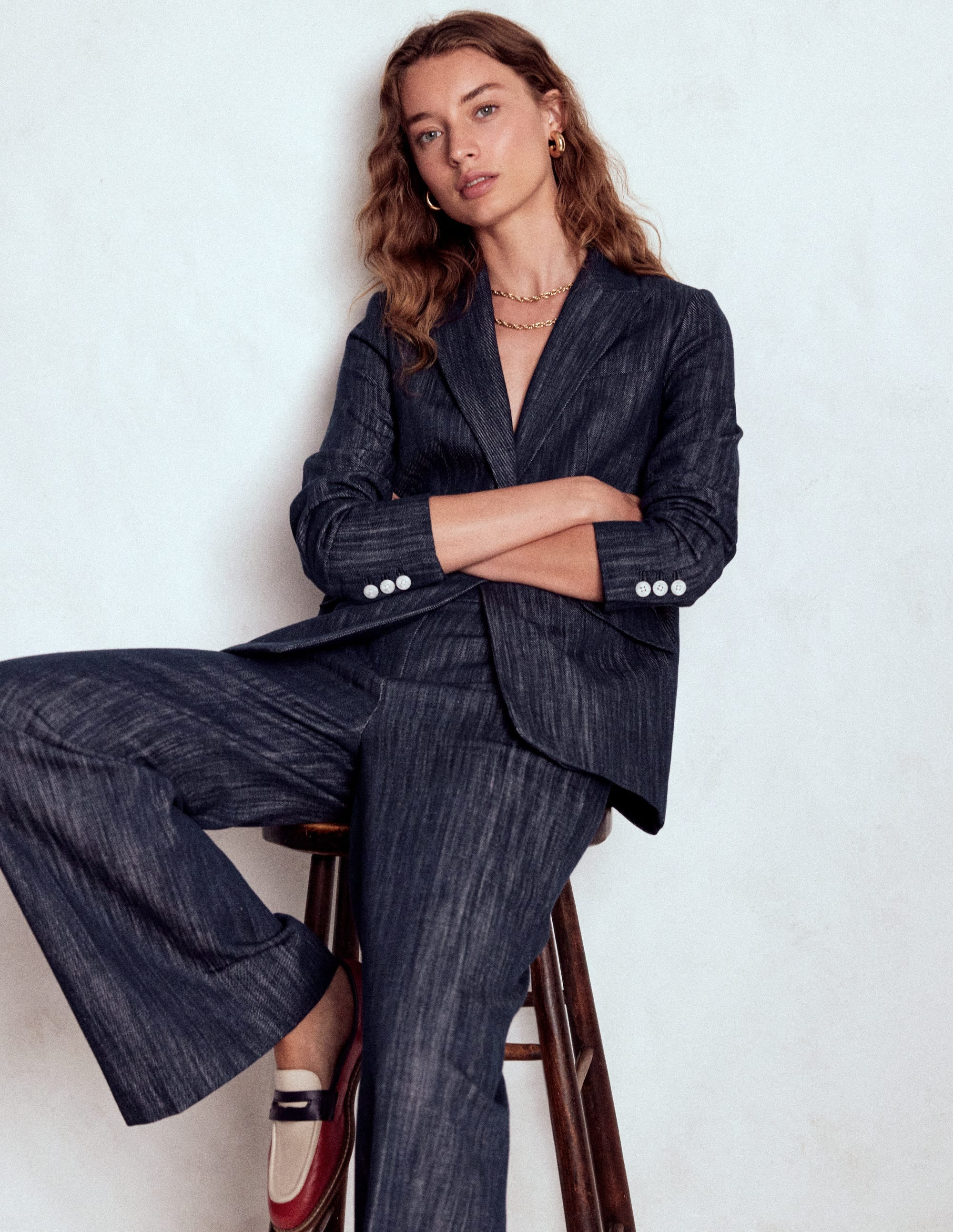 Belgravia Twill Pants-Navy Indigo | Boden (US)