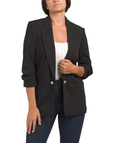 Ruched Sleeve Blazer | TJ Maxx