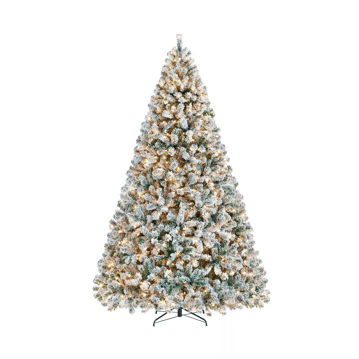 Yaheetech Pre-lit Flocked Artificial Christmas Tree Snow Frosted Christmas Tree | Target