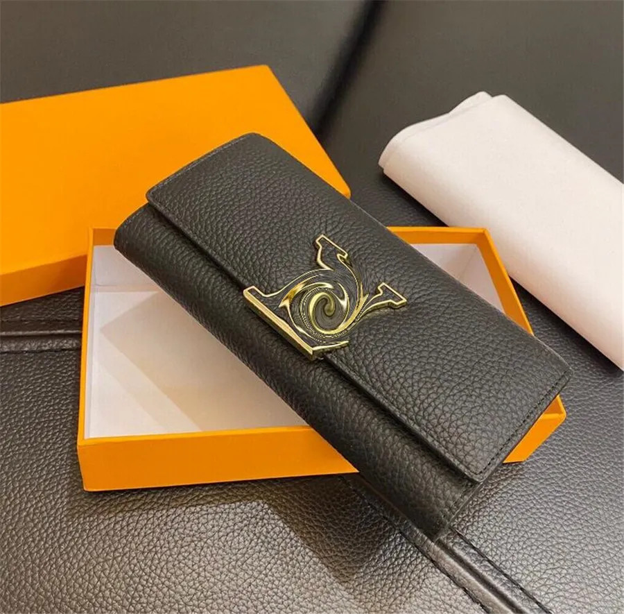Famous Brand Mens Womens Wallets Classic Leather Flower Letter Unisex Built In Clip Coin Purses D... | DHGate