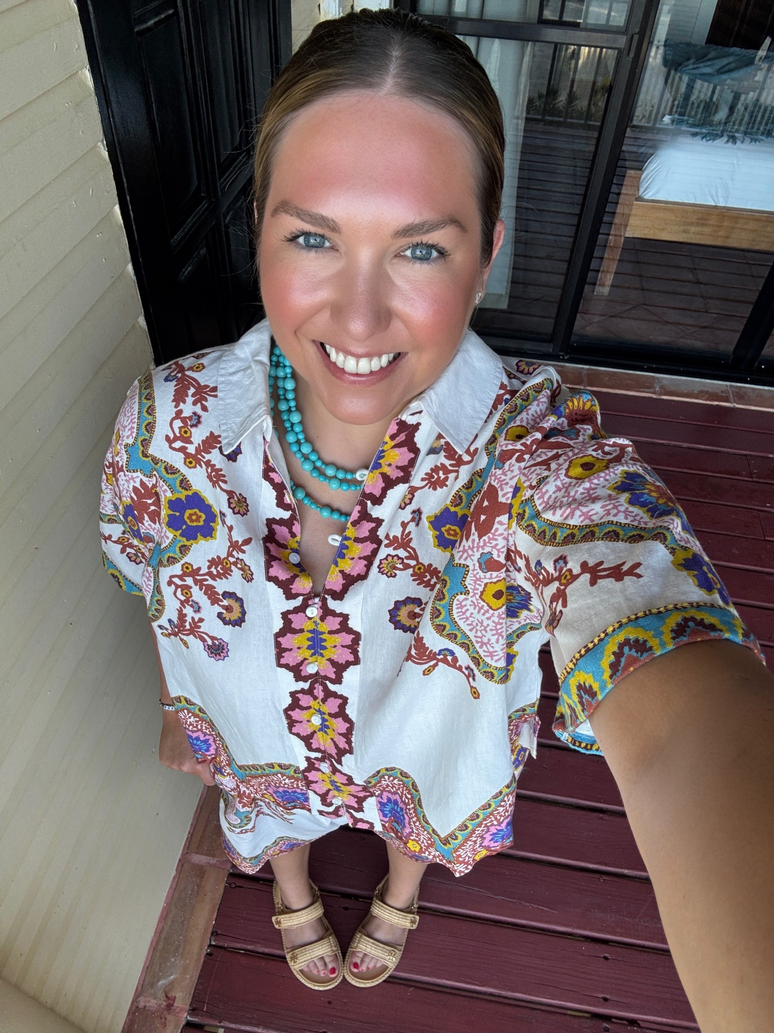 Headed out to the village to grab some cocktails and dinner. I’ve had this Cleobella set for awhile and still absolutely love it. The print is so fun while the linen is perfect in the heat here. I paired it with a fun turquoise necklace to add a bit more interest. My raffia sandals are so comfortable for walking around!

#LTKStyleTip #LTKTravel #LTKShoeCrush
