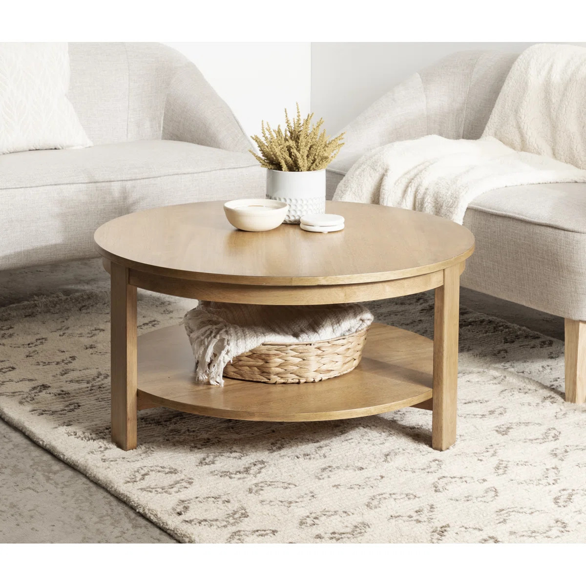 Aamnah Prayash Tiered Round Living Room Coffee Table | Wayfair North America