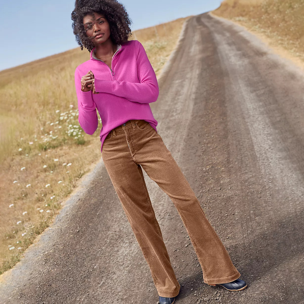 Women's High Rise Wide Leg Corduroy Pants | Lands' End (US)