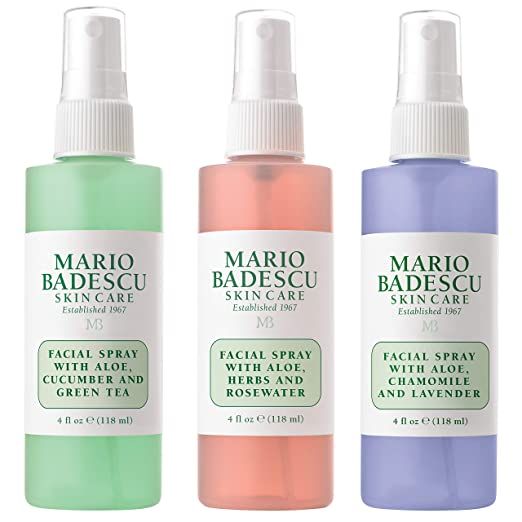 Amazon.com: Mario Badescu Spritz Mist and Glow Facial Spray Collection Trio, Lavender, Cucumber, ... | Amazon (US)