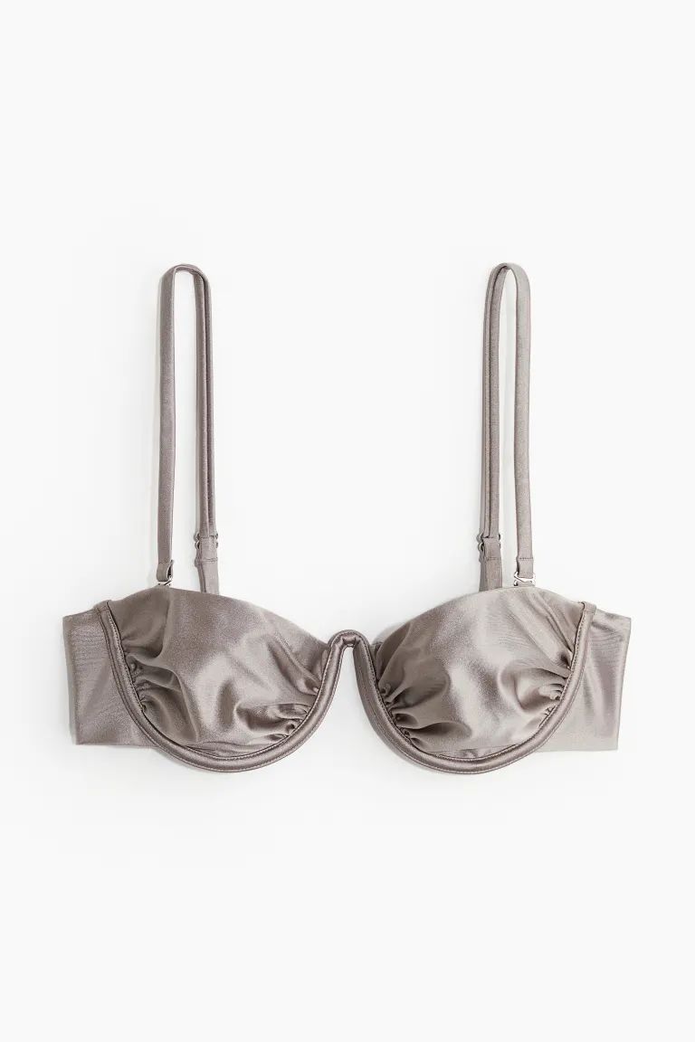 Balconette Bikini Top - Gray - Ladies | H&M US | H&M (US + CA)