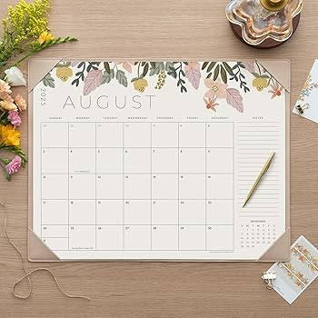 Desk Calendar 2025 with Desktop Mat, Cabbrix Large Desk Pad Calendar 22 x 17 Inch Runs From March... | Amazon (US)