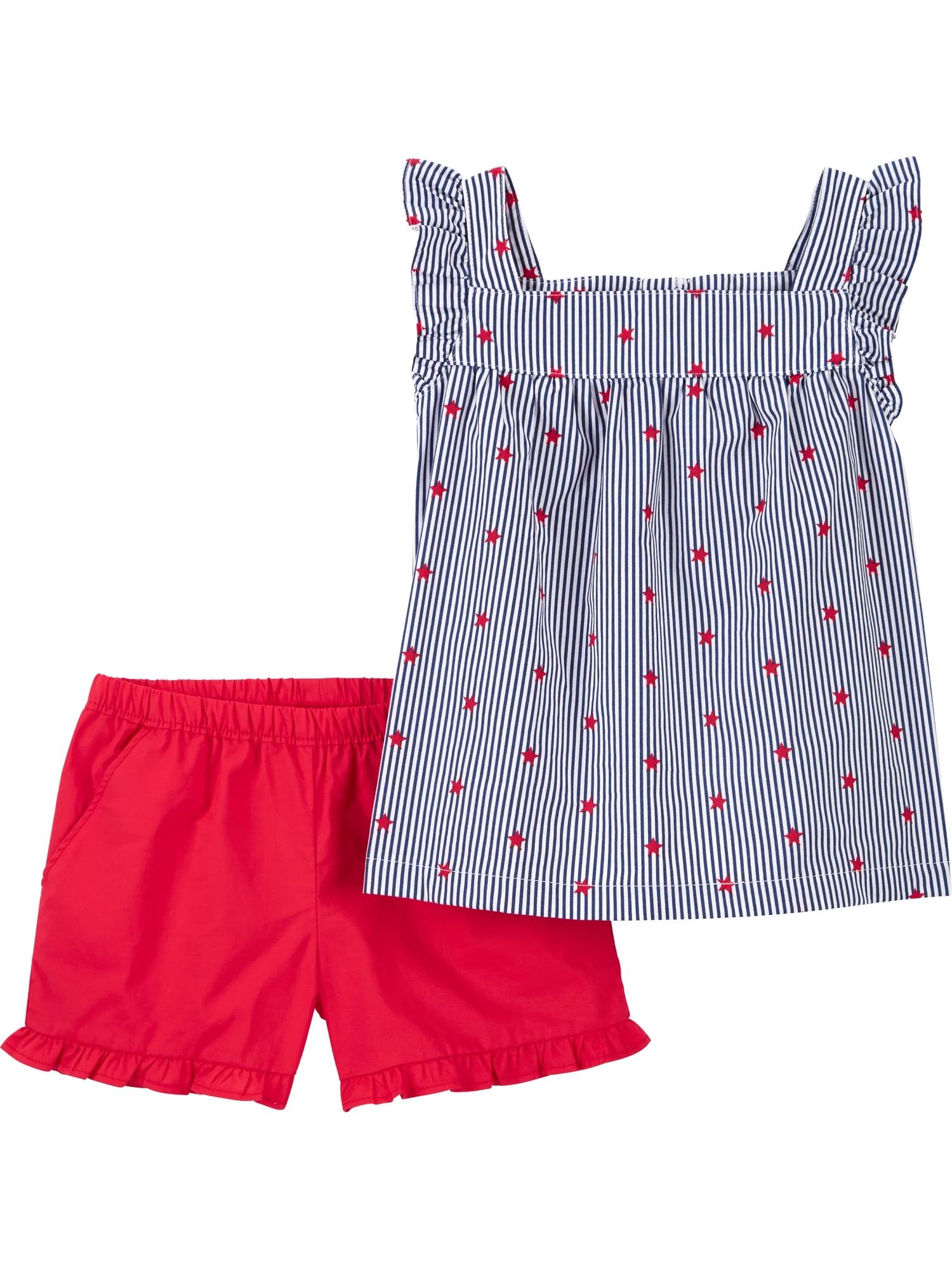 Carter's Child of Mine Toddler Girl, Patriotic Outfit Short Set, Sizes 12M- 5T | Walmart (US)