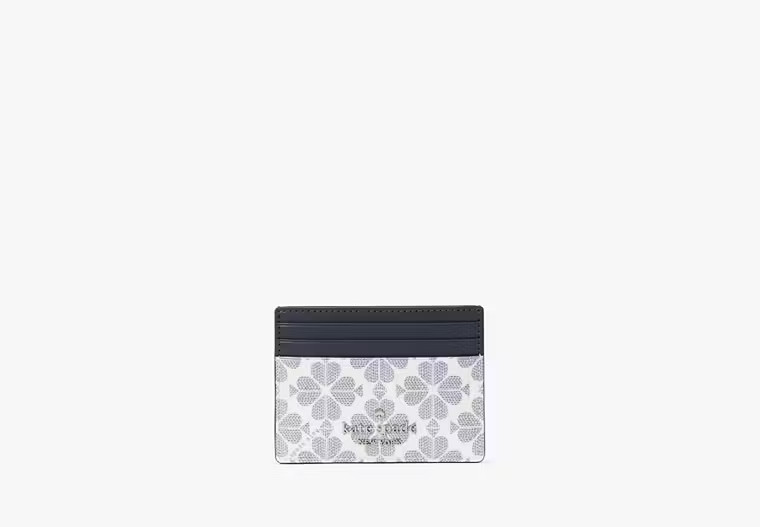 Signature Spade Flower Small Slim Card Holder | Kate Spade Outlet