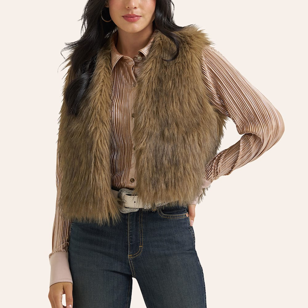 Lainey Wilson x Wrangler® Faux Fur Vest - L - From Cavender's - Women's | Cavender's