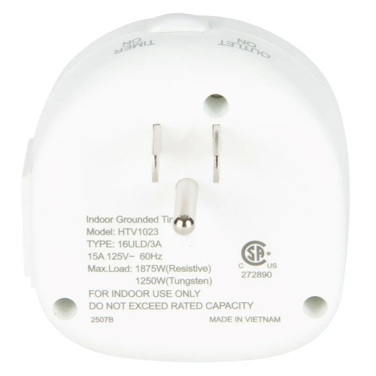 Hyper Tough Indoor Grounded Analog Timer with 3-Prong Outlet | Walmart (US)