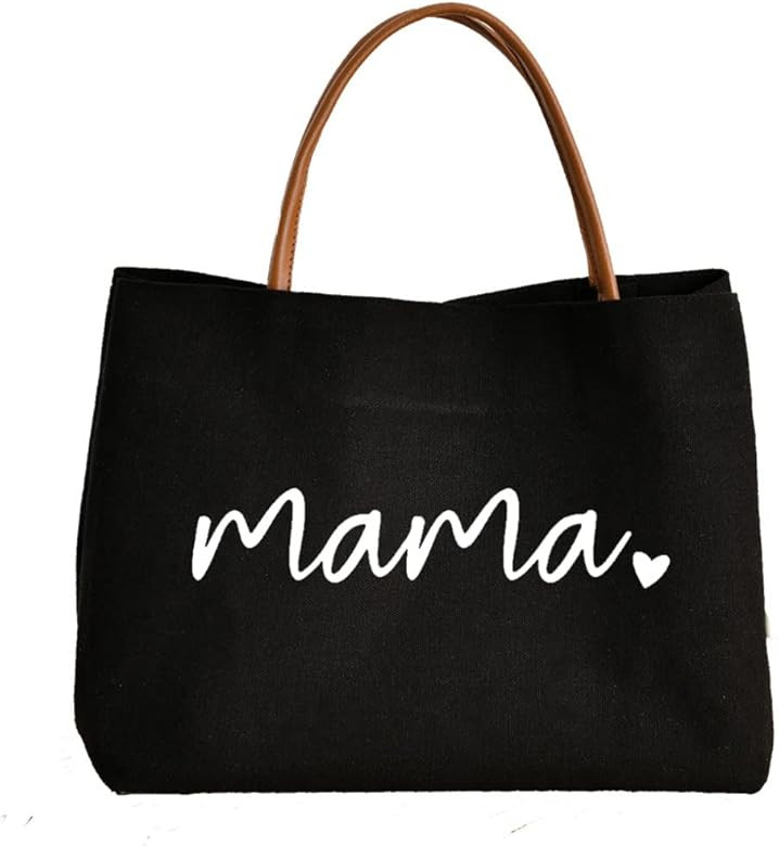 kifasyo Mom Mama Bag Mother Gifts Momlife Tote for Hospital, Shopping, Beach, Travel | Amazon (US)