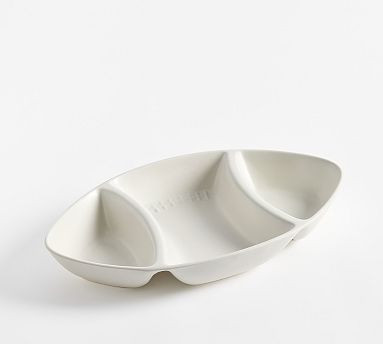 Football Stoneware Divided Platter | Pottery Barn (US)