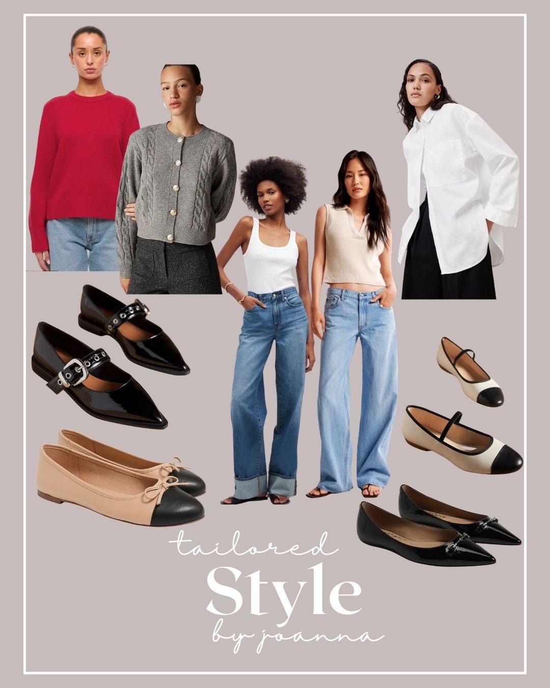 How to style wide leg jeans with ballet or pointy toe flats. 

#LTKGiftGuide #LTKShoeCrush #LTKStyleTip