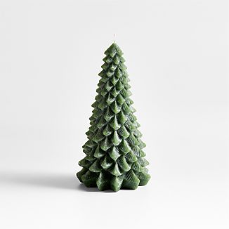 6" Green Pine Tree Candle + Reviews | Crate & Barrel | Crate & Barrel