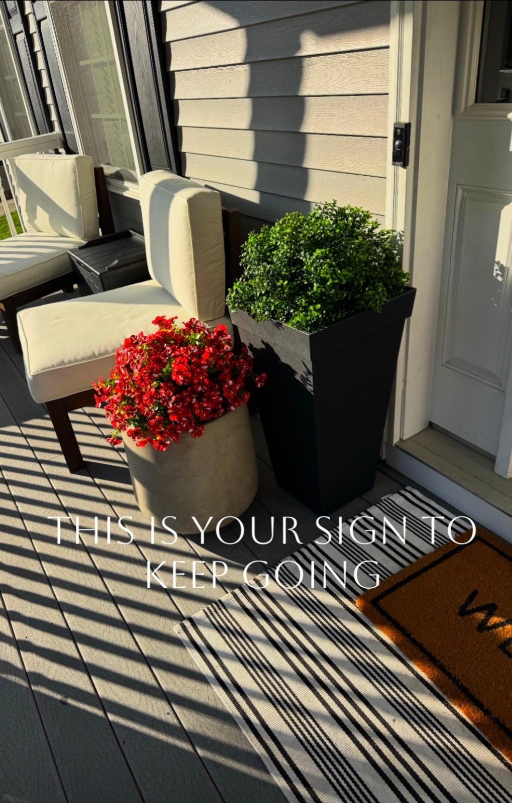 Spring porch refresh
Welcome mat
Faux flowers
Faux florals
Planters
Amazon home find

#LTKHome #LTKSeasonal #LTKSaleAlert