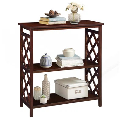 Console Table 3-Tier with Storage Shelves,Open Bookshelf Bookcase with Solid Wood Legs for Hallway, Living Room and Bedroom | Wayfair North America