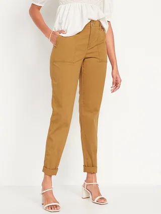 High-Waisted OGC Chino Cropped Workwear Pants for Women | Old Navy (US)
