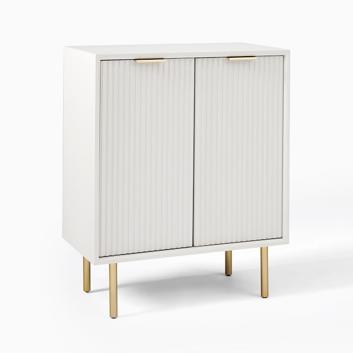 Entry Cabinet, White & Brass | West Elm (US)