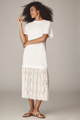 By Anthropologie Twofer Lace T-Shirt Dress | Anthropologie (US)