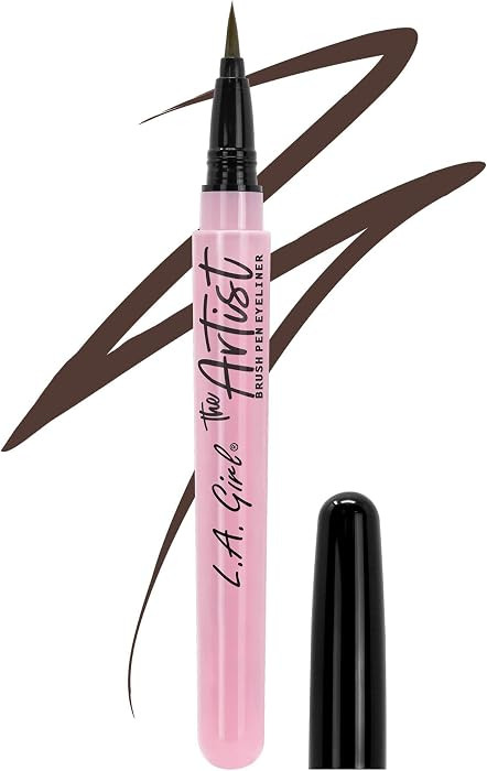 L.A. Girl Artist Brush Pen Eyeliner, Inky Chocolate Brown GLE739 | Amazon (US)