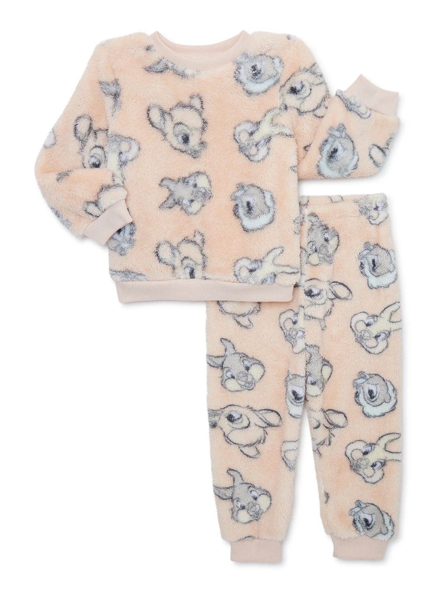 Disney Bambi Baby and Toddler Boy or Girl Sherpa Sweatshirt and Jogger Outfit Set, 2 Piece, Sizes... | Walmart (US)