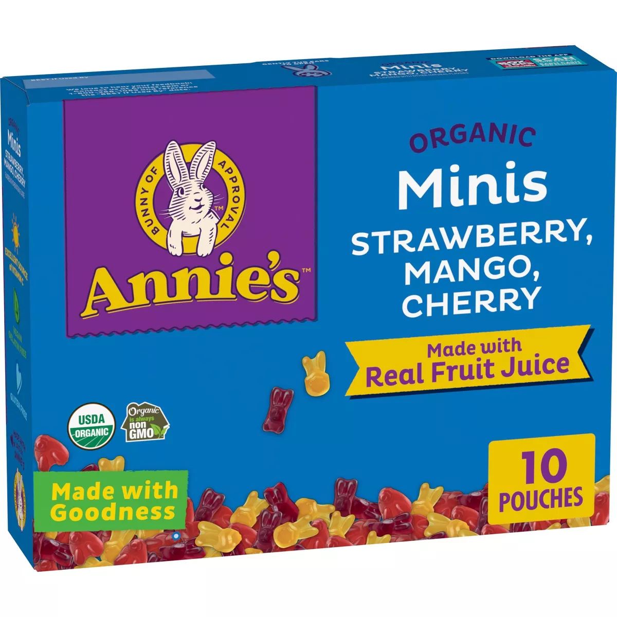 Annie's Minis Strawberry, Mango, Cherry - 7oz/10ct | Target