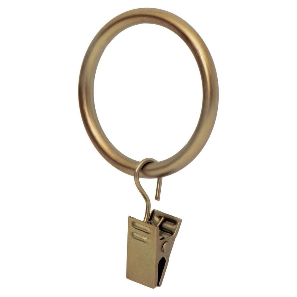 Ivilon Drapery Curtain Clip Rings - Clips Ring for Panels 1.7", Set of 14 Warm Gold | Amazon (US)