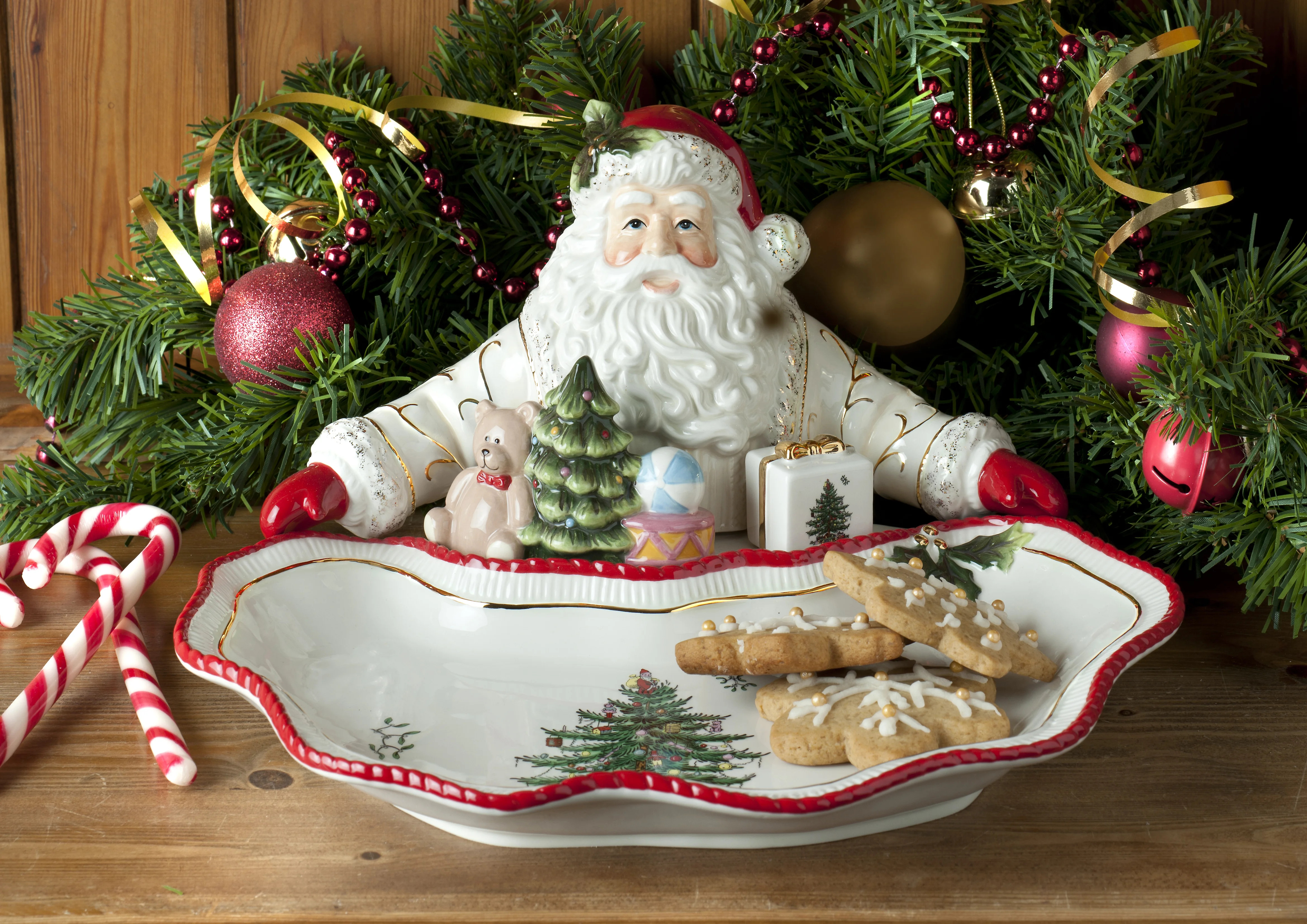 Spode Christmas Tree Figural Santa Dish | Wayfair North America