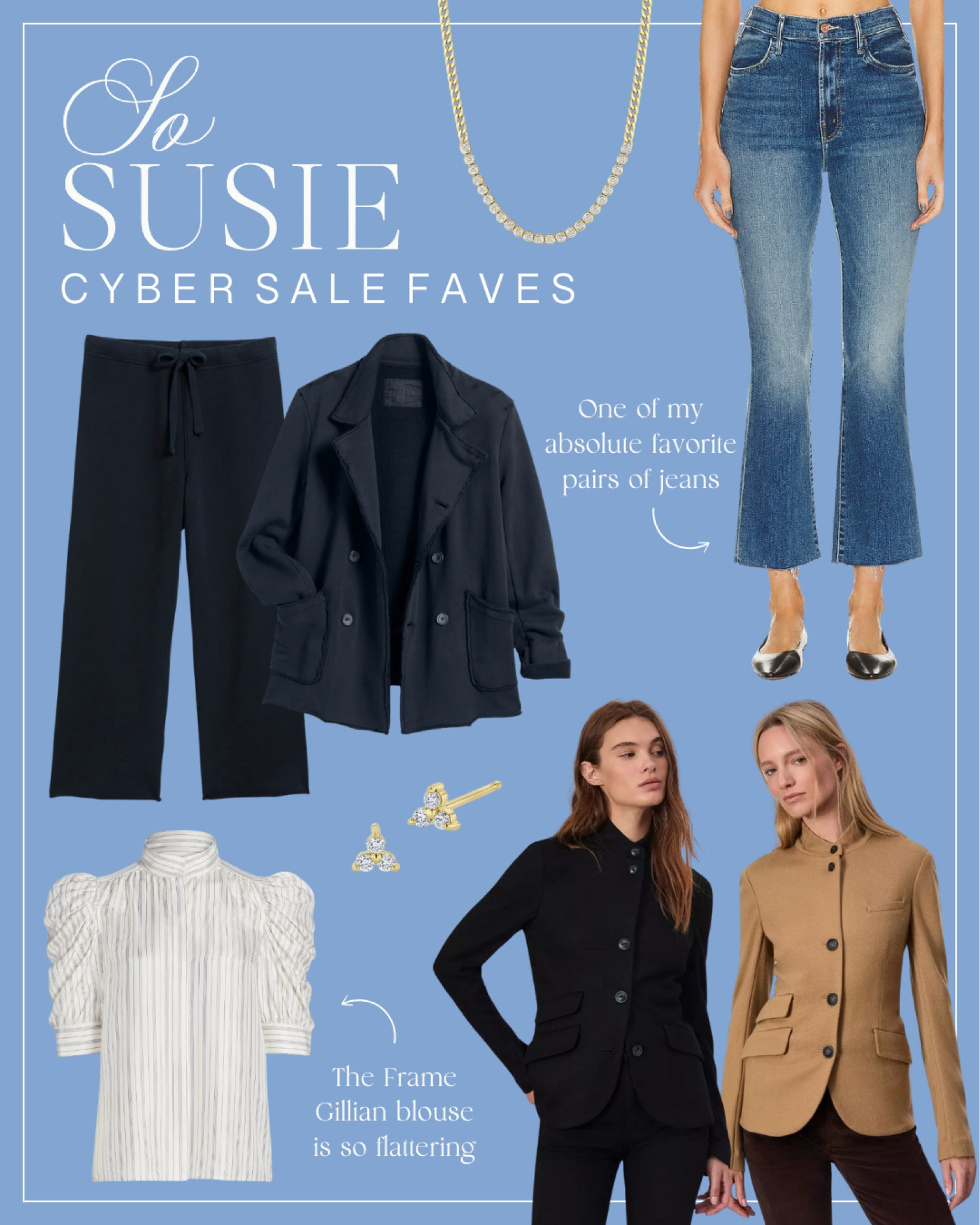 Cyber sale faves! My necklace is Zoe Chicco unfortunately I can’t link it on LTK

#LTKHoliday #LTKSaleAlert #LTKCyberWeek