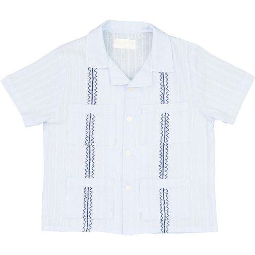 Blue And Navy Guayabera | Cecil and Lou