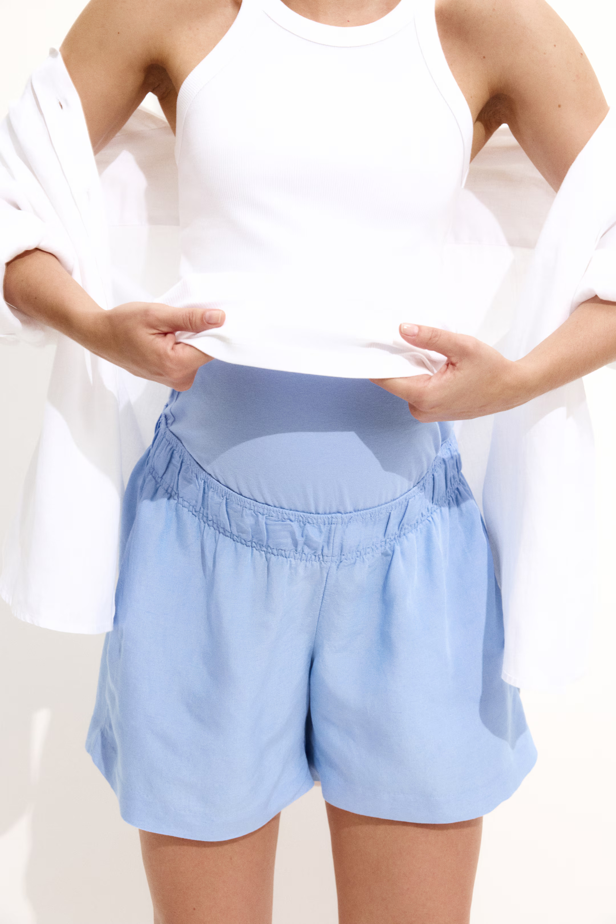 MAMA Linen-blend shorts | H&M (UK, MY, IN, SG, PH, TW, HK)