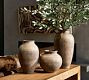 Brown Terracotta Striped Vase | Pottery Barn CA