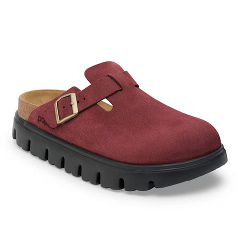 Boston Chunky Suede Leather Basalt Gray/ Black | BIRKENSTOCK | Birkenstock USA